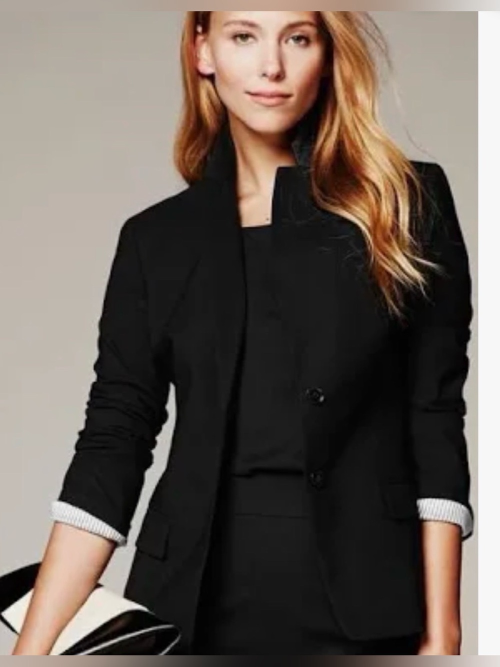 Banana Republic Wool Black Tailored Women's Blazer
